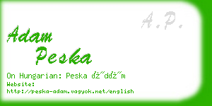 adam peska business card